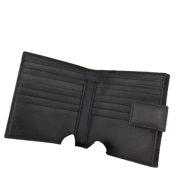 Authentic GUCCI Interlocking GG Logo Canvas Leather Bifold Wallet EUC - Picture 4 of 8